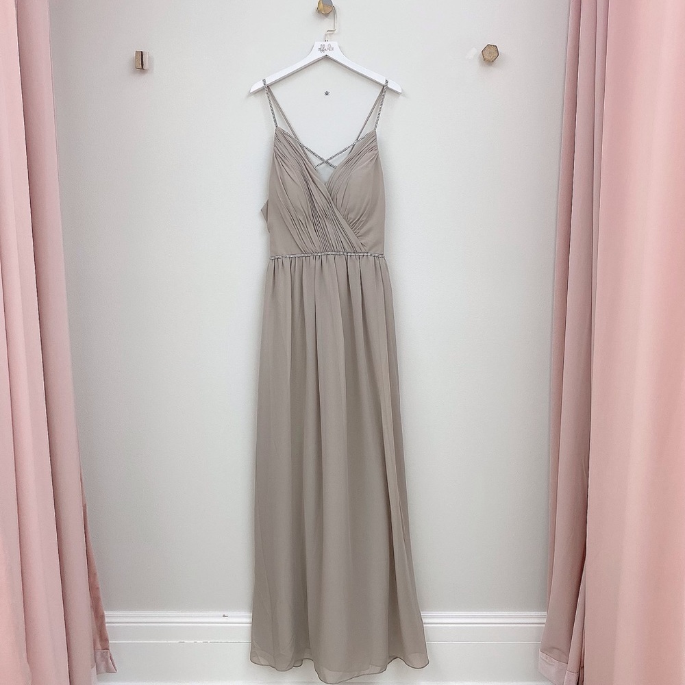 Christina Wu Style #22751 Taupe Sz 12